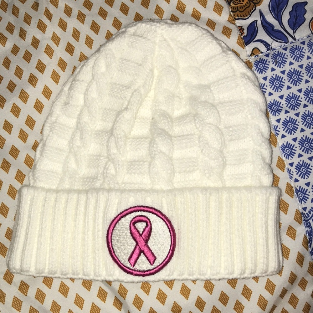 Breast cancer awareness beanie